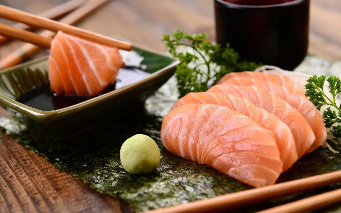 Riba je jedna od osnovnih namirnica japanske prehrane, s izuzetkom masnih vrsta poput lososa. 