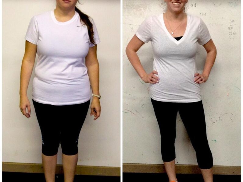 Djevojka prije i poslije mršavljenja na Dukan dijeti